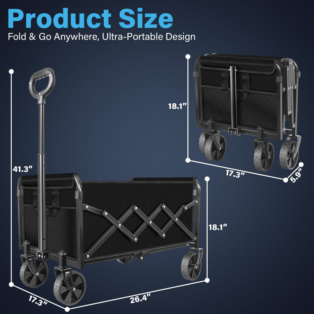 ARTIST'S DREAM folded flat for compact trunk storage and convenience