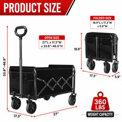 ARTIST'S DREAM folded wagon lying flat for compact storage advantage