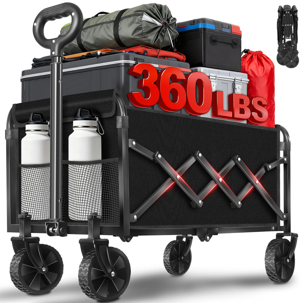 ARTIST'S DREAM front view of wagon showing sturdy frame and capacity benefit