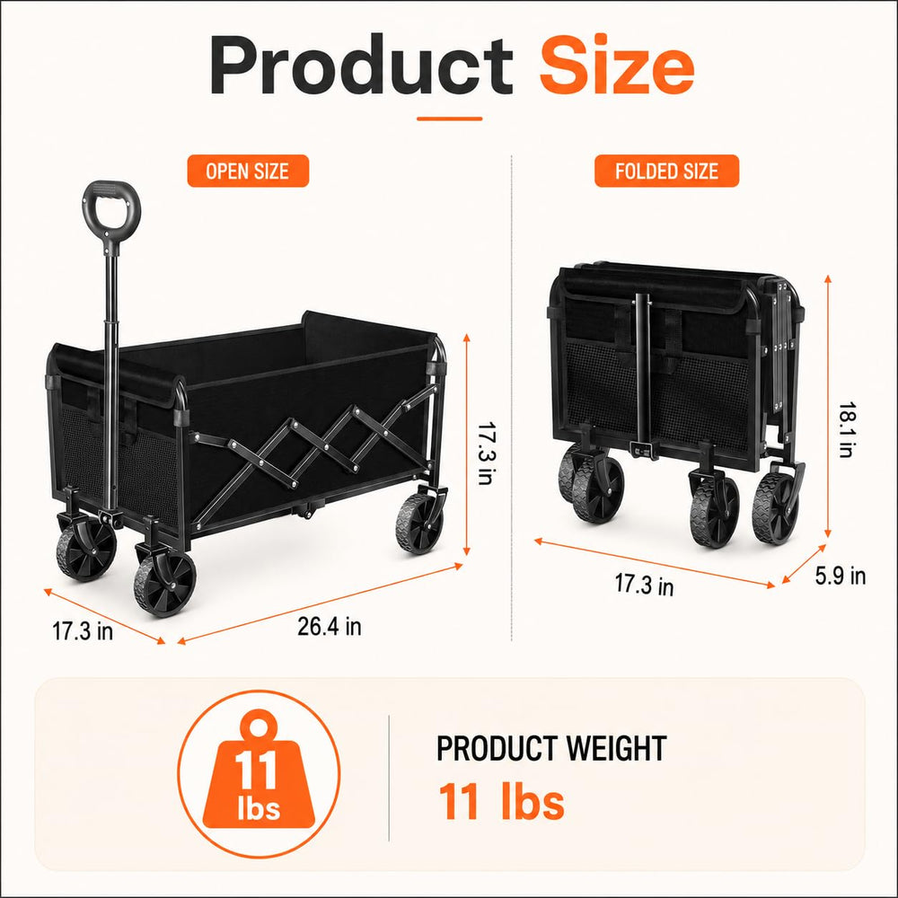 ARTIST'S DREAM open wagon front view showing spacious cargo capacity