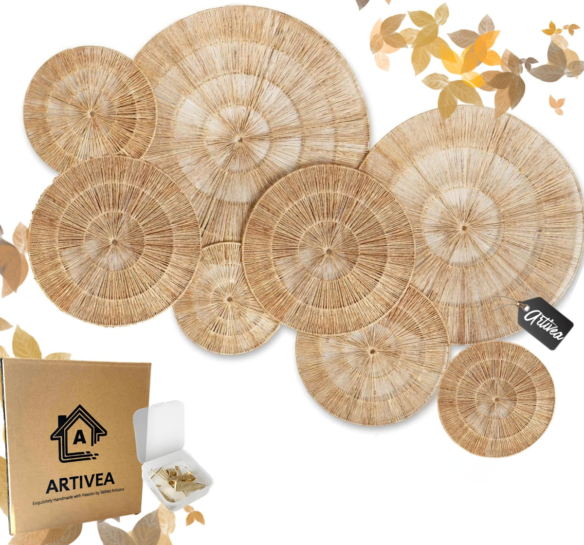 ARTIVEA front view of 21-inch basket showing focal texture and natural charm