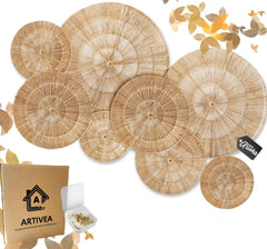 ARTIVEA front view of 21-inch basket showing focal texture and natural charm