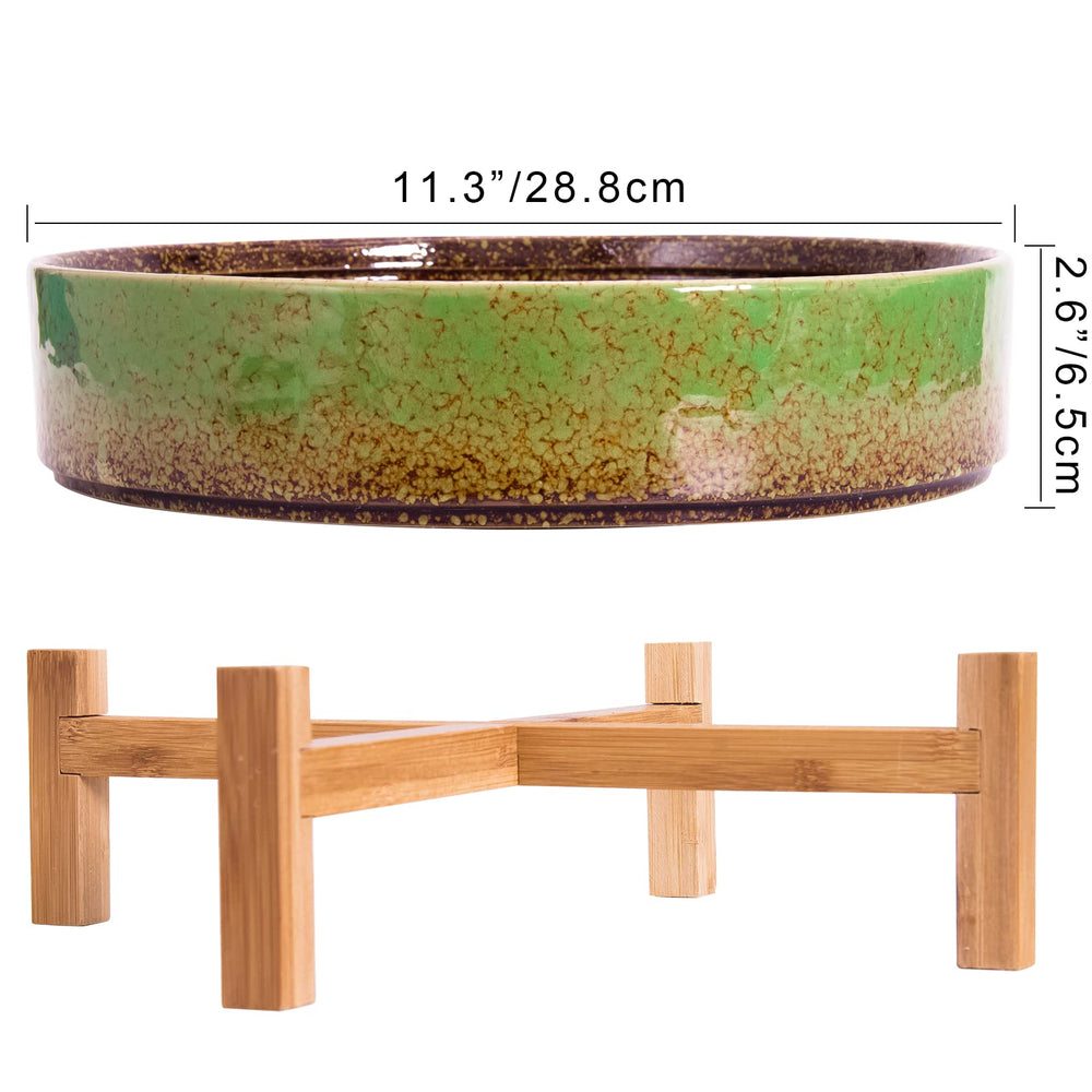 ARTKETTY bamboo stand and mesh pad detail protecting surfaces from water