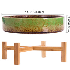 ARTKETTY bamboo stand and mesh pad detail protecting surfaces from water