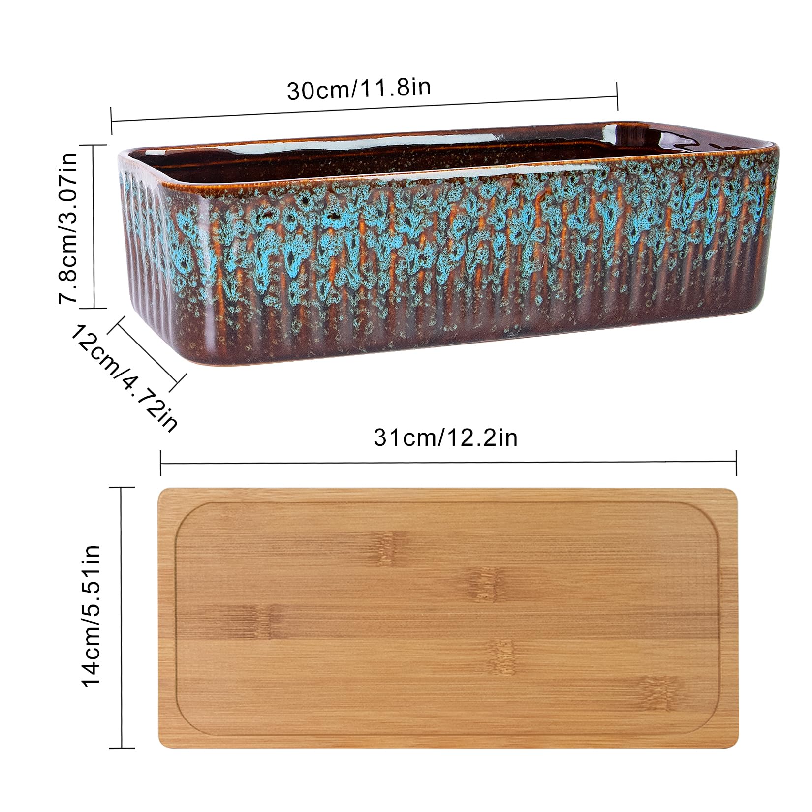 ARTKETTY close-up of smooth glaze finish highlighting durable ceramic and easy-to-clean surface