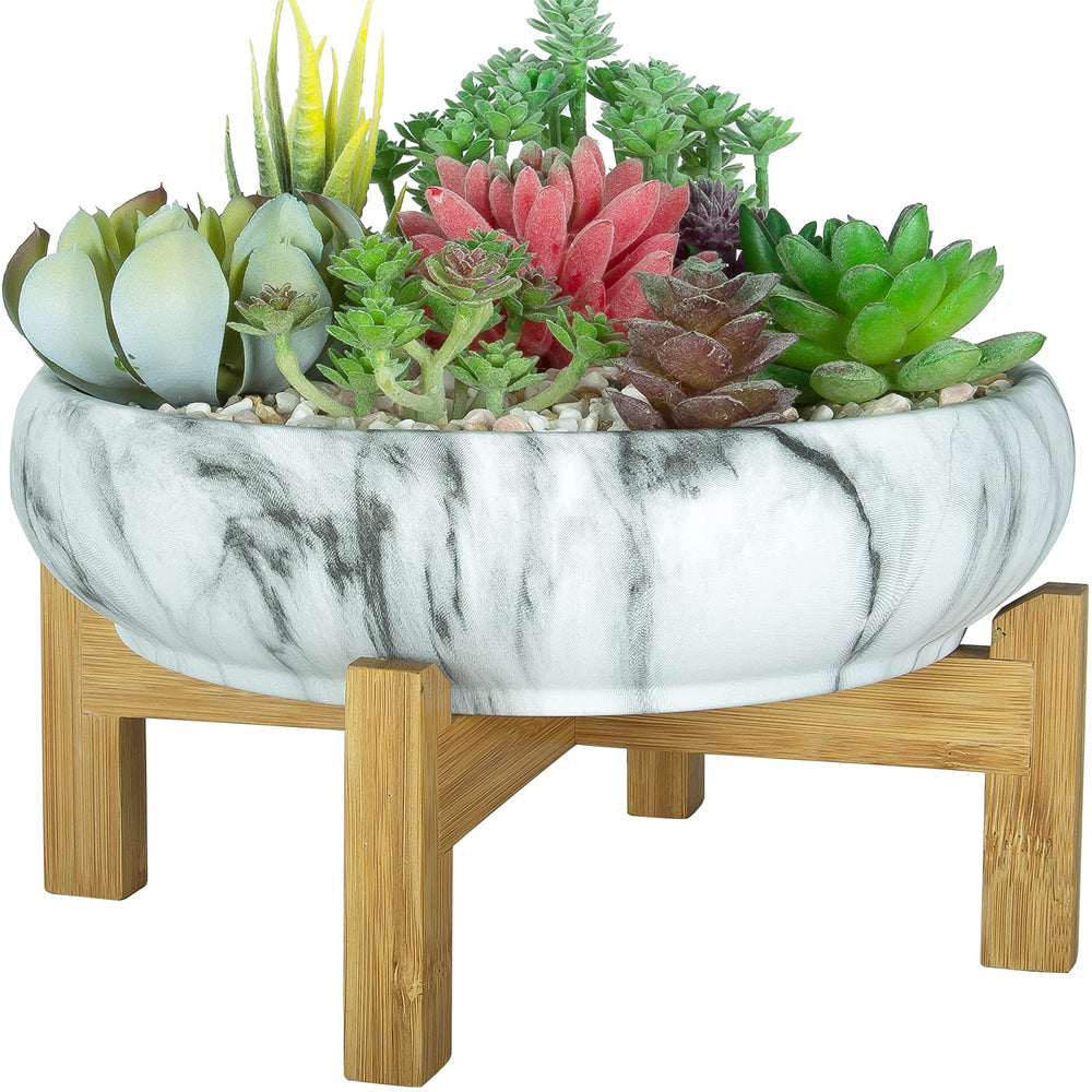 ARTKETTY front view ceramic planter showing modern design and stability