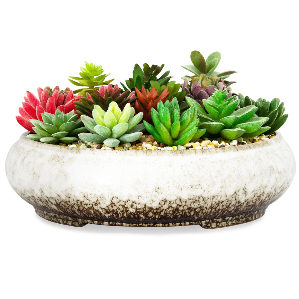 ARTKETTY front view white ceramic pot showing sleek shape and modern look