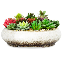 ARTKETTY front view white ceramic pot showing sleek shape and modern look