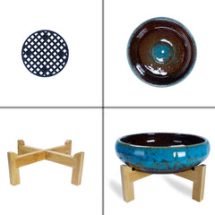 ARTKETTY volcanic lava pebbles in bowl for decorative top dressing and aeration