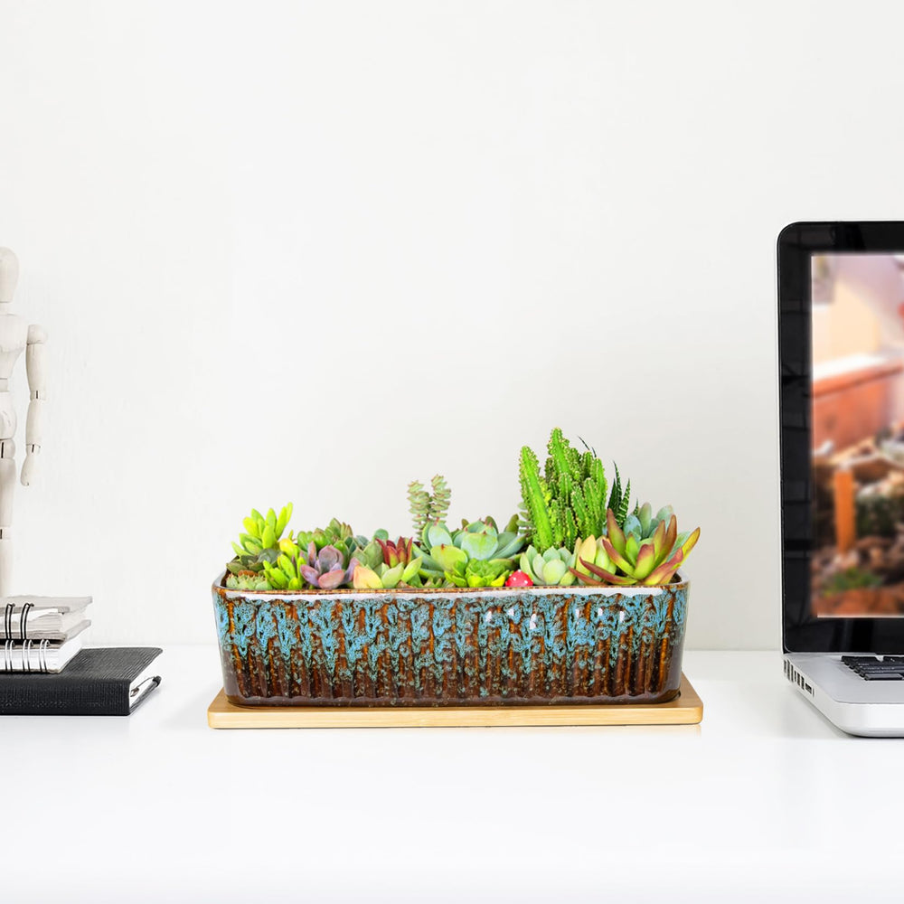 ARTKETTY size comparison with hand to show 12-inch length and easy fitting on narrow ledges