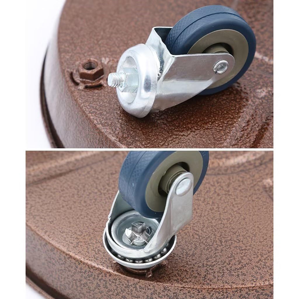 ARTLINE caster close detail showing lock mechanism and quiet floor protection benefit