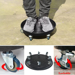 ARTLINE plant stand holding a large ceramic pot for easy mobility