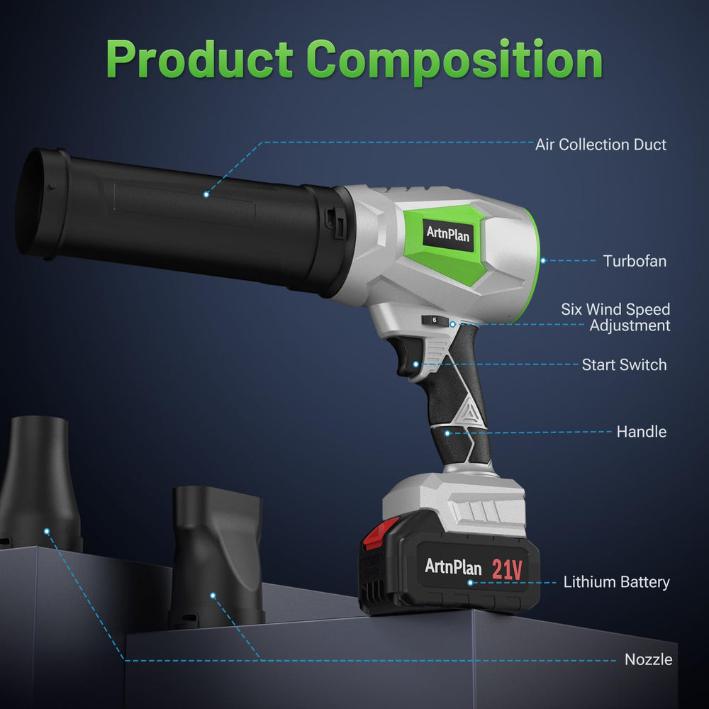 ArtnPlan multi nozzles and accessories laid out for versatile cleaning tasks