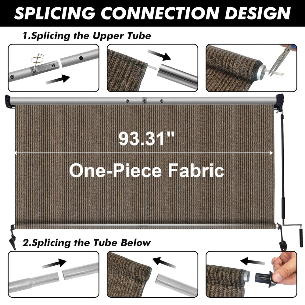Artpuch installed on porch providing shade and increased privacy