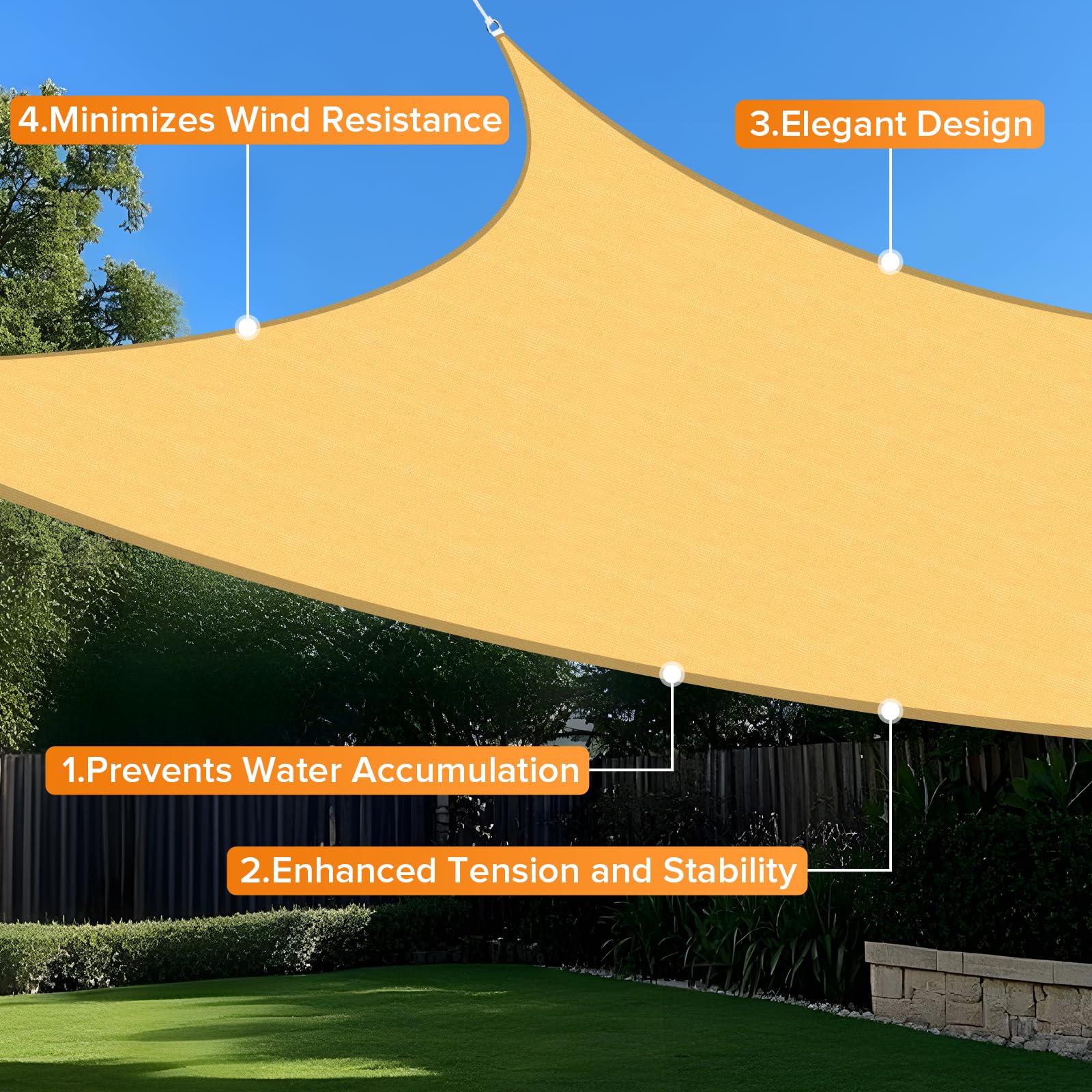 Artpuch installed over a patio showing cooler shaded seating and sun protection benefit