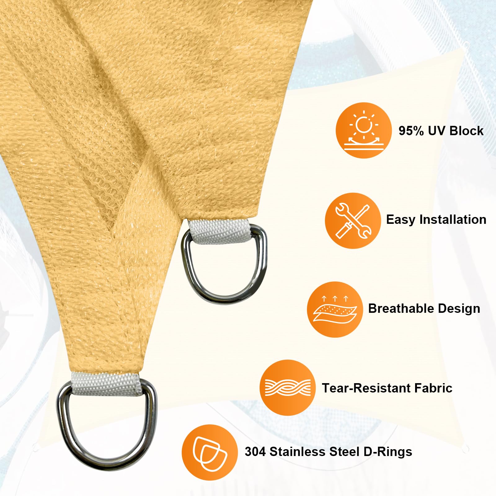 Artpuch stainless D-ring detail for secure, corrosion-resistant anchoring