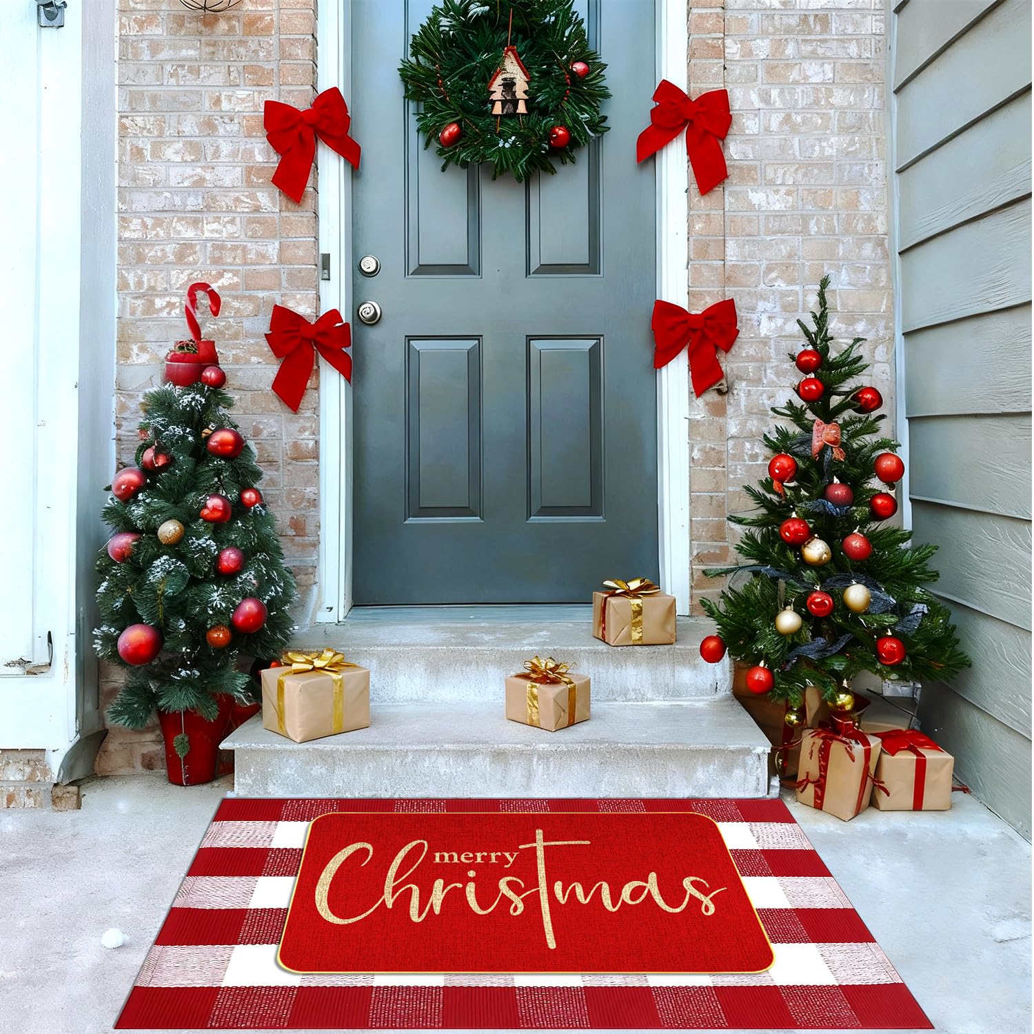 ARTUFAN doorstep scene with mats and gifts showing inviting holiday presentation