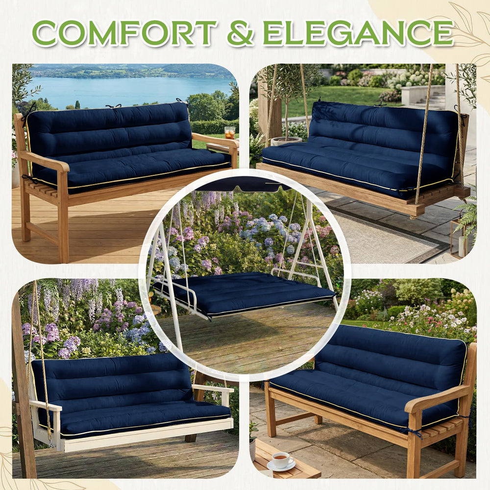 AS AWESLING backrest profile on porch swing offering ergonomic support