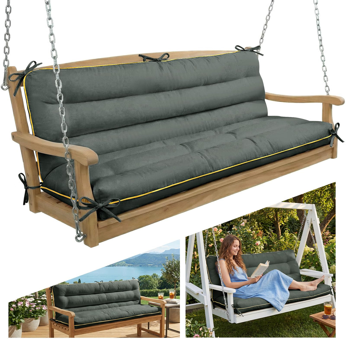 AS AWESLING front view cushion shows full 60x40 fit and comfortable padding