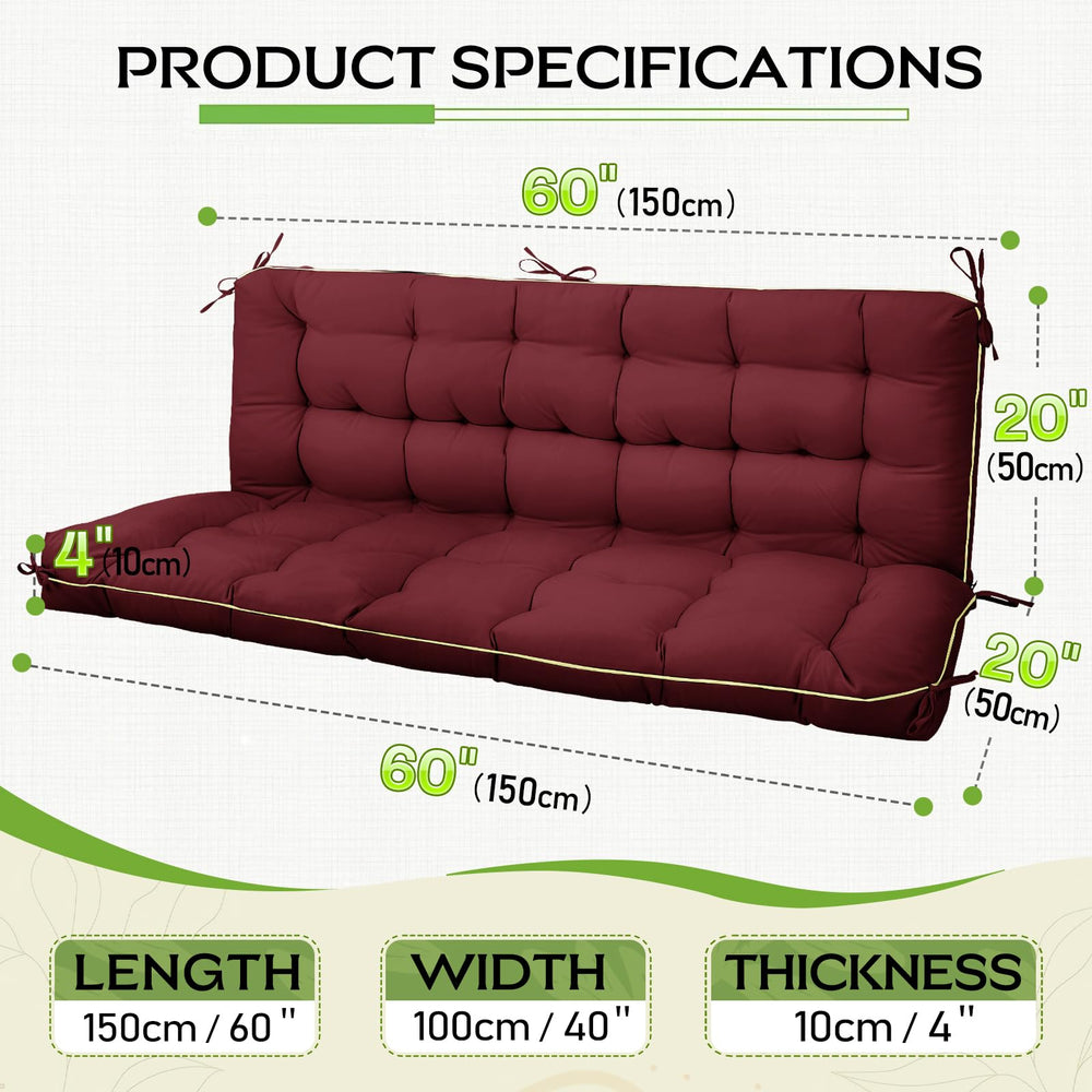 AS AWESLING porch swing with cushions conveying comfortable outdoor living