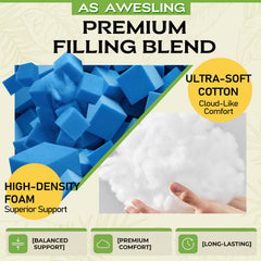AS AWESLING shredded memory foam interior illustrating supportive comfort