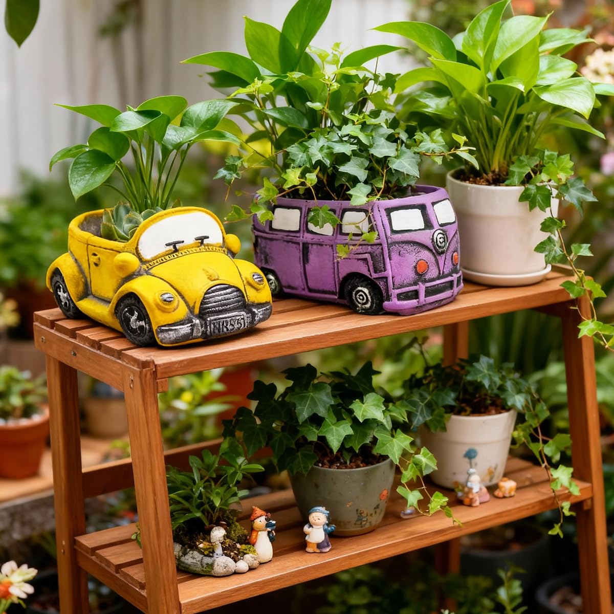 Ascrafter grouped on a sunny windowsill creating lively home display benefit