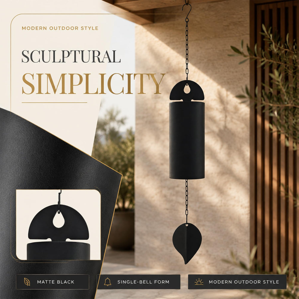 ASDFG wind chime in garden at dusk creating tranquil atmosphere and soft sound