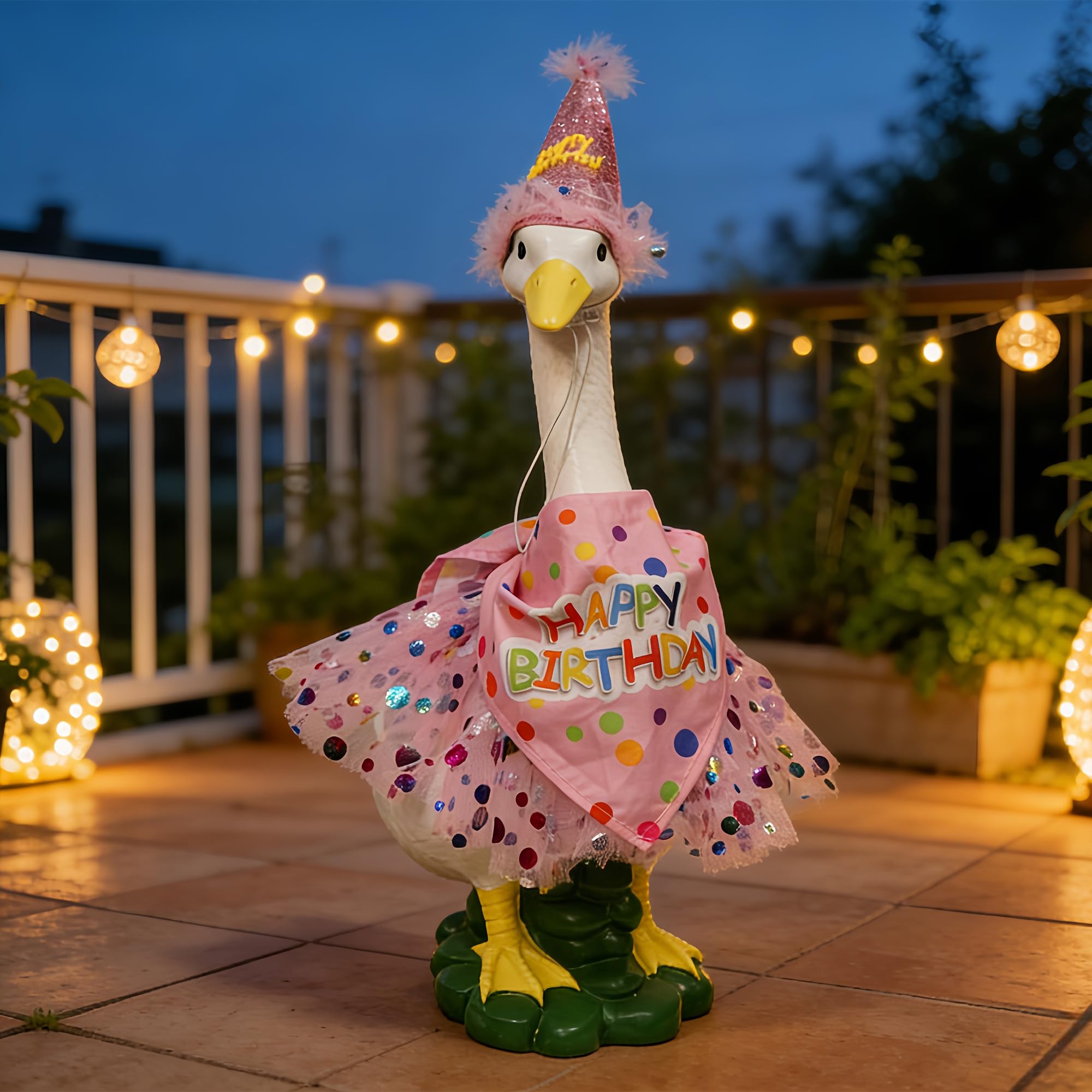 ASDFG goose wrapped as gift illustrating ideal present for grandma