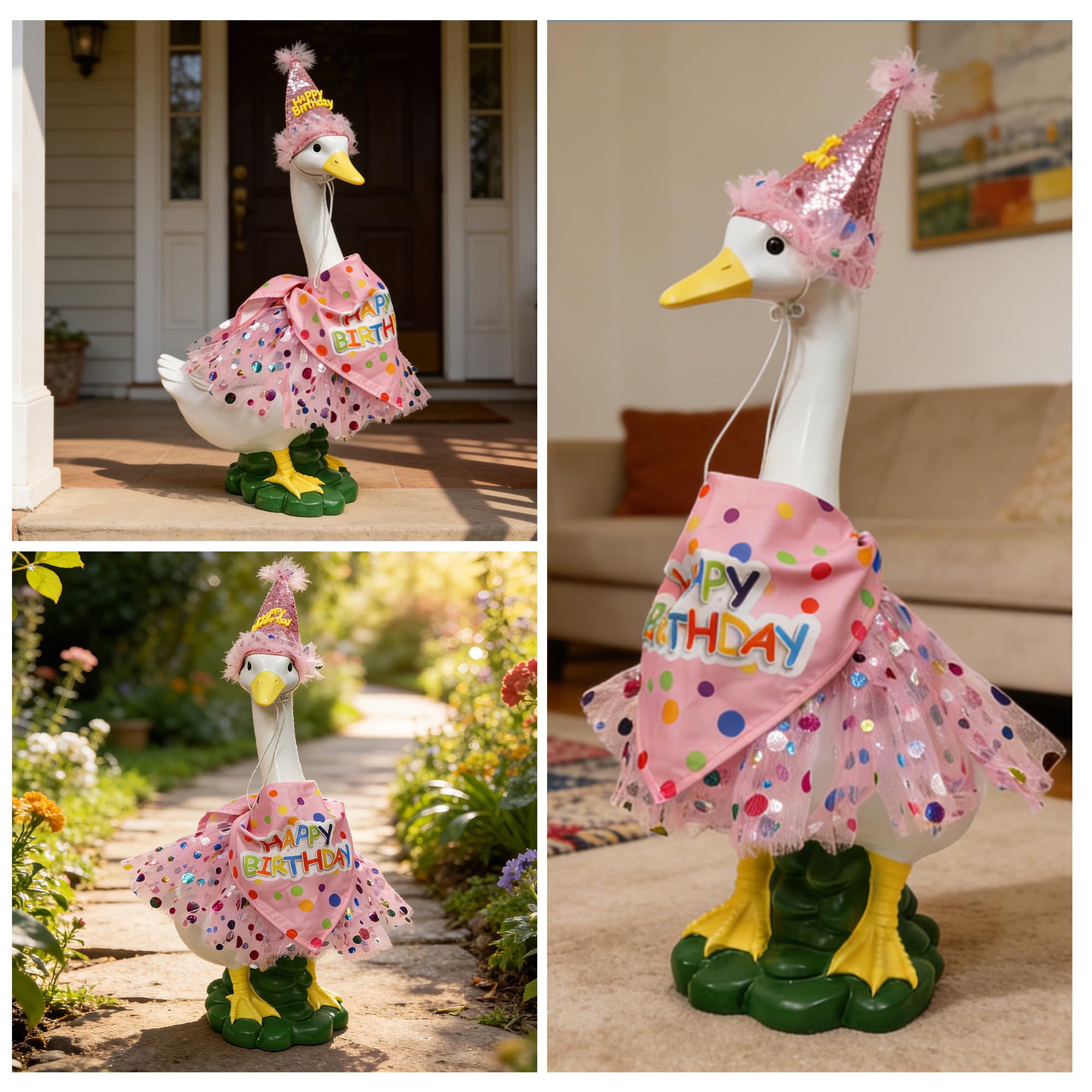 ASDFG side profile goose on porch adding whimsical curb appeal