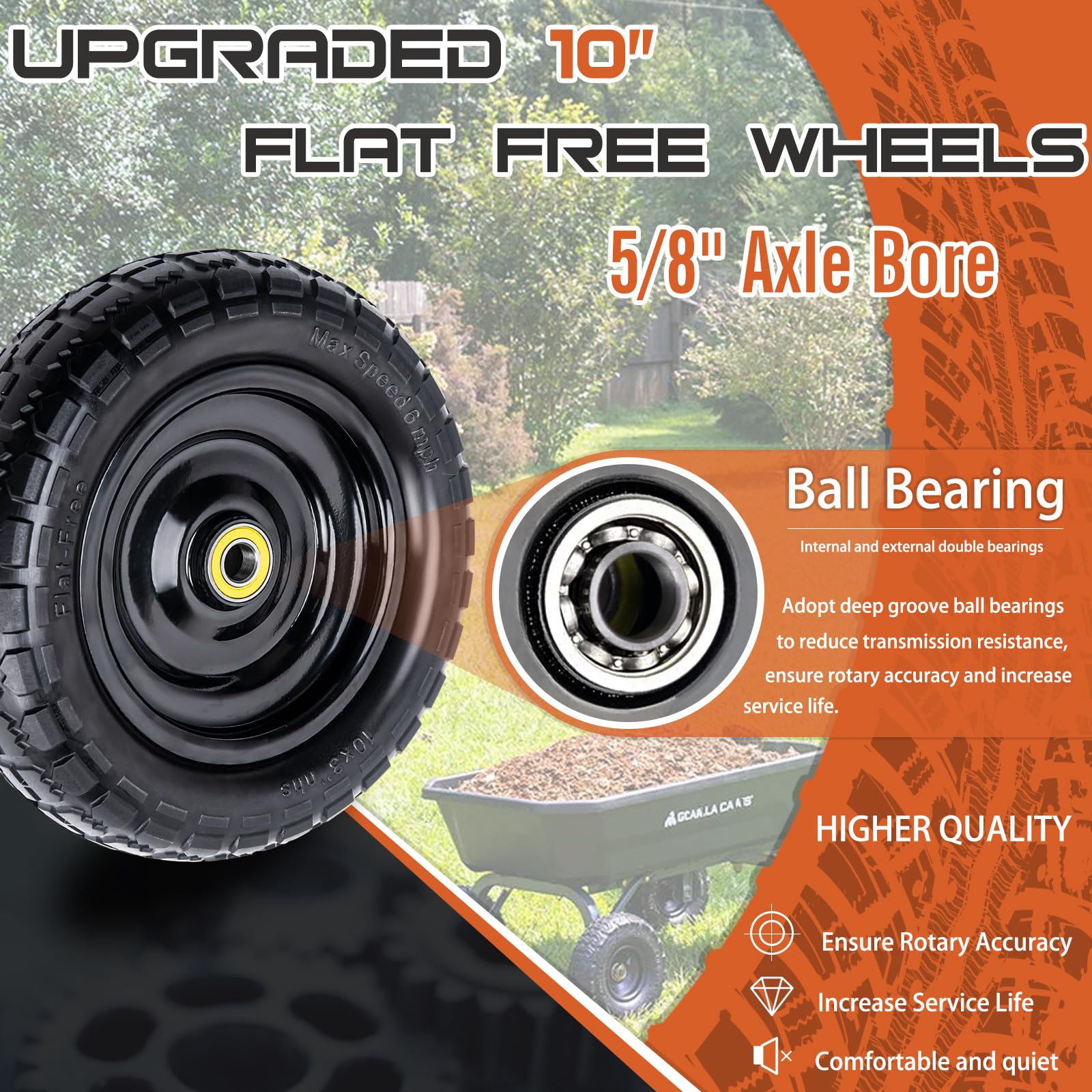 ASDFGHT close-up polyurethane tread showing grip and puncture resistance benefit