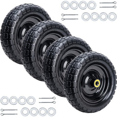 ASDFGHT front view of 10-inch solid wheels showing complete set and benefit durable replacement
