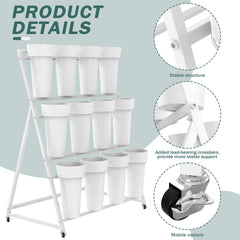 Asee'm side profile of three-tier layout demonstrating space-saving design