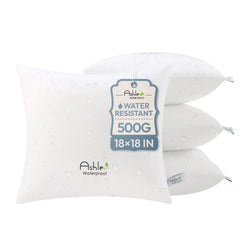 Ashler Home Deco front view of four 18x18 waterproof inserts showing neat corners and seams, durable protection