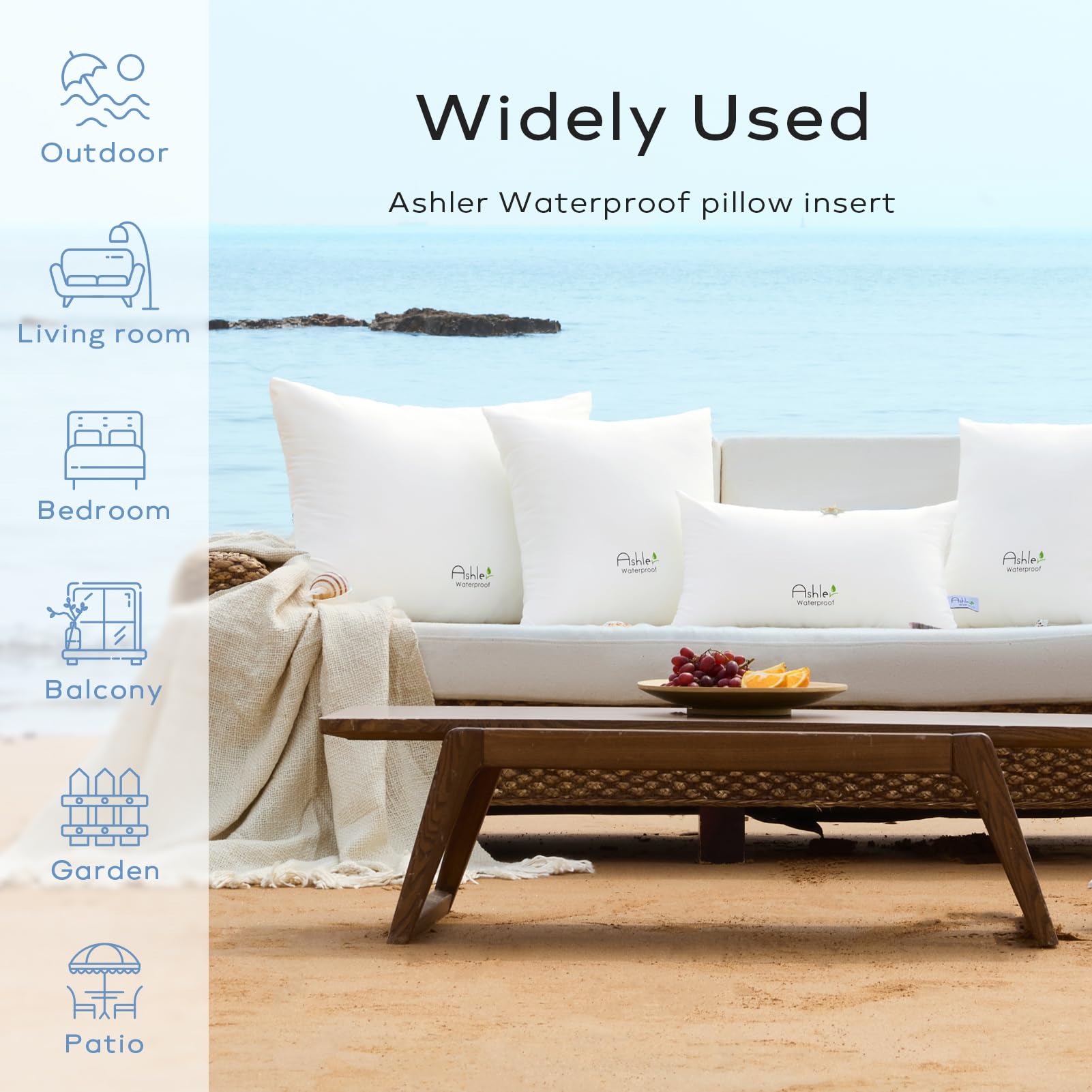 Ashler Home Deco vacuum-sealed insert expanding after unboxing showing easy recovery and loft