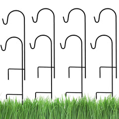 Ashman front view packaging showing eight shepherd hooks ready to use