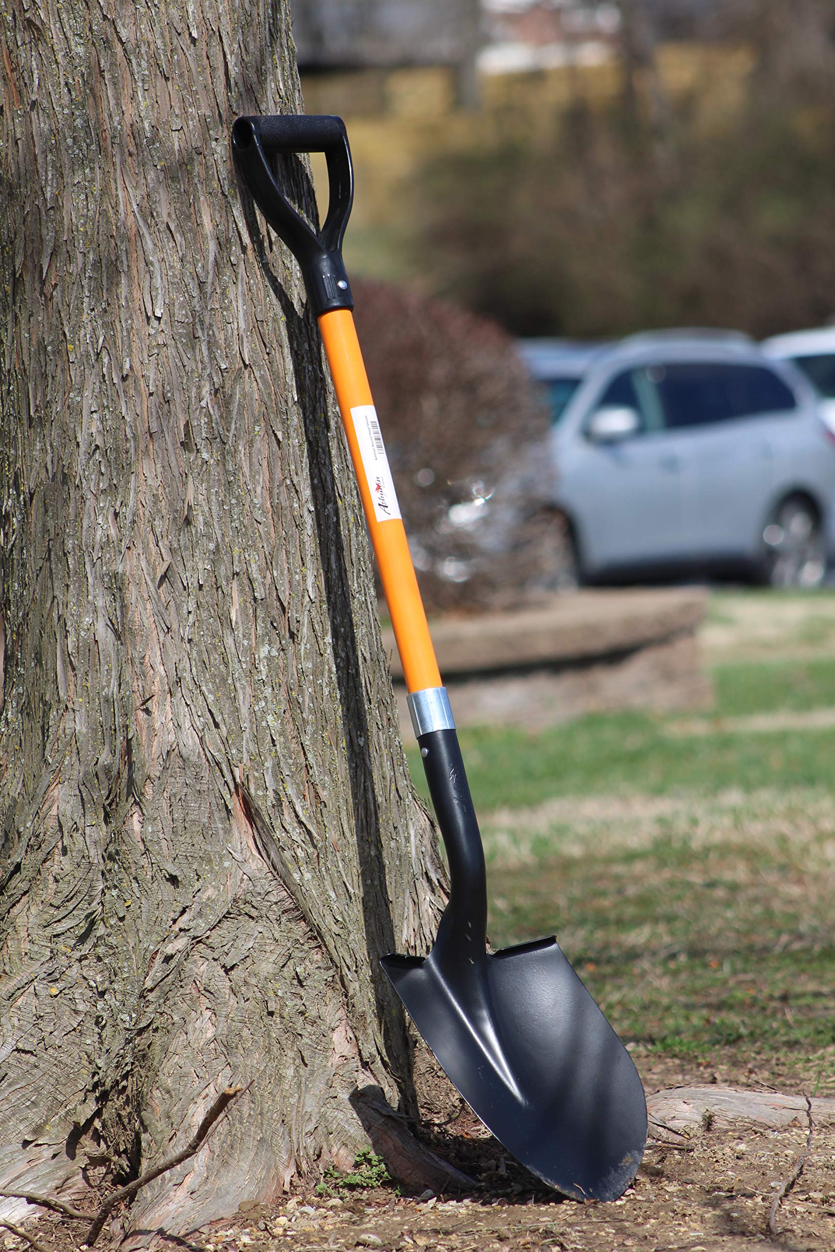 Ashman shovel in a garden setting showing practical use for landscaping benefit