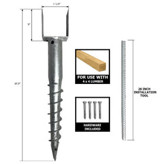 AshmanOnline close-up of U-model bracket detail illustrating secure post mounting benefit