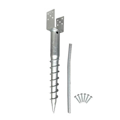 AshmanOnline ground screw front view showing U-model bracket and stable base benefit