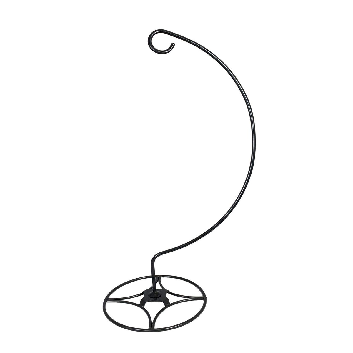 AshmanOnline shepherd hook front view showing elegant black finish and stability