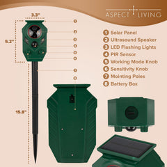 Aspect Living close-up of solar panel highlighting eco-friendly charging