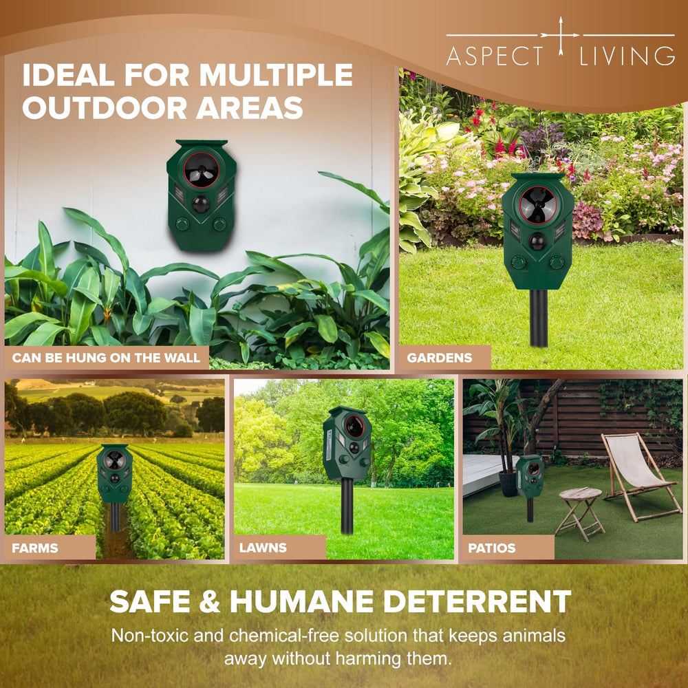 Aspect Living in garden setting demonstrating humane animal control benefit