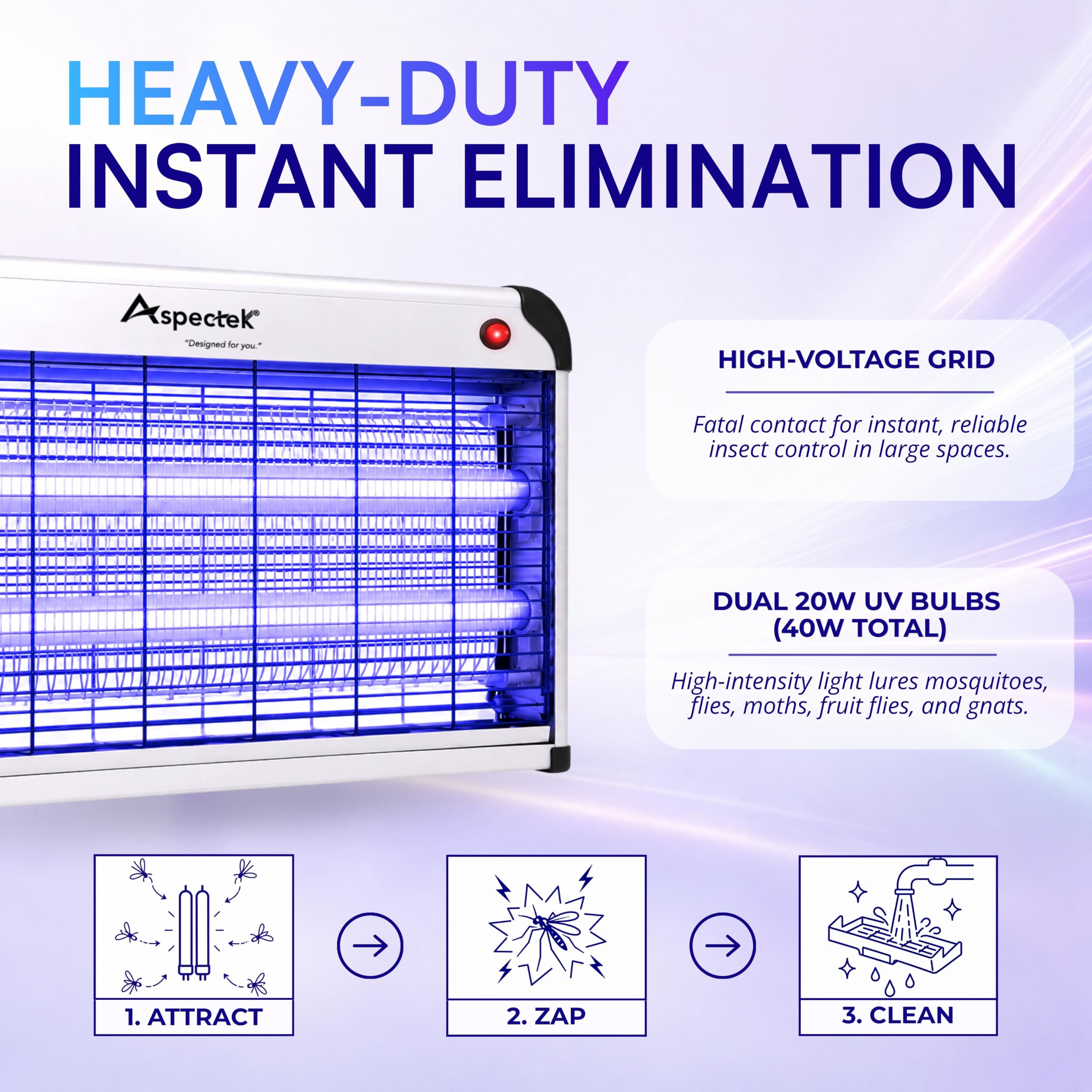 ASPECTEK detailed shot of internal electric grid for fast elimination