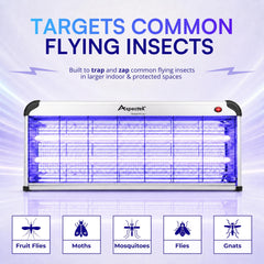 ASPECTEK closeup of dual 20W UV bulbs for stronger insect attraction