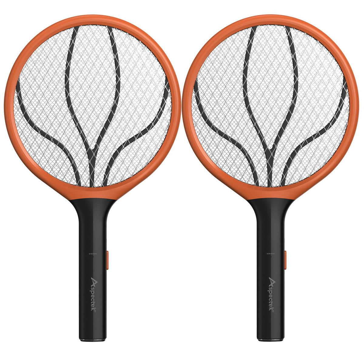ASPECTEK orange and black zapper front view showing grid and handle benefit quick targeting