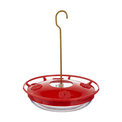 Aspects HummZinger front view showing feeder and bright red cover for attraction
