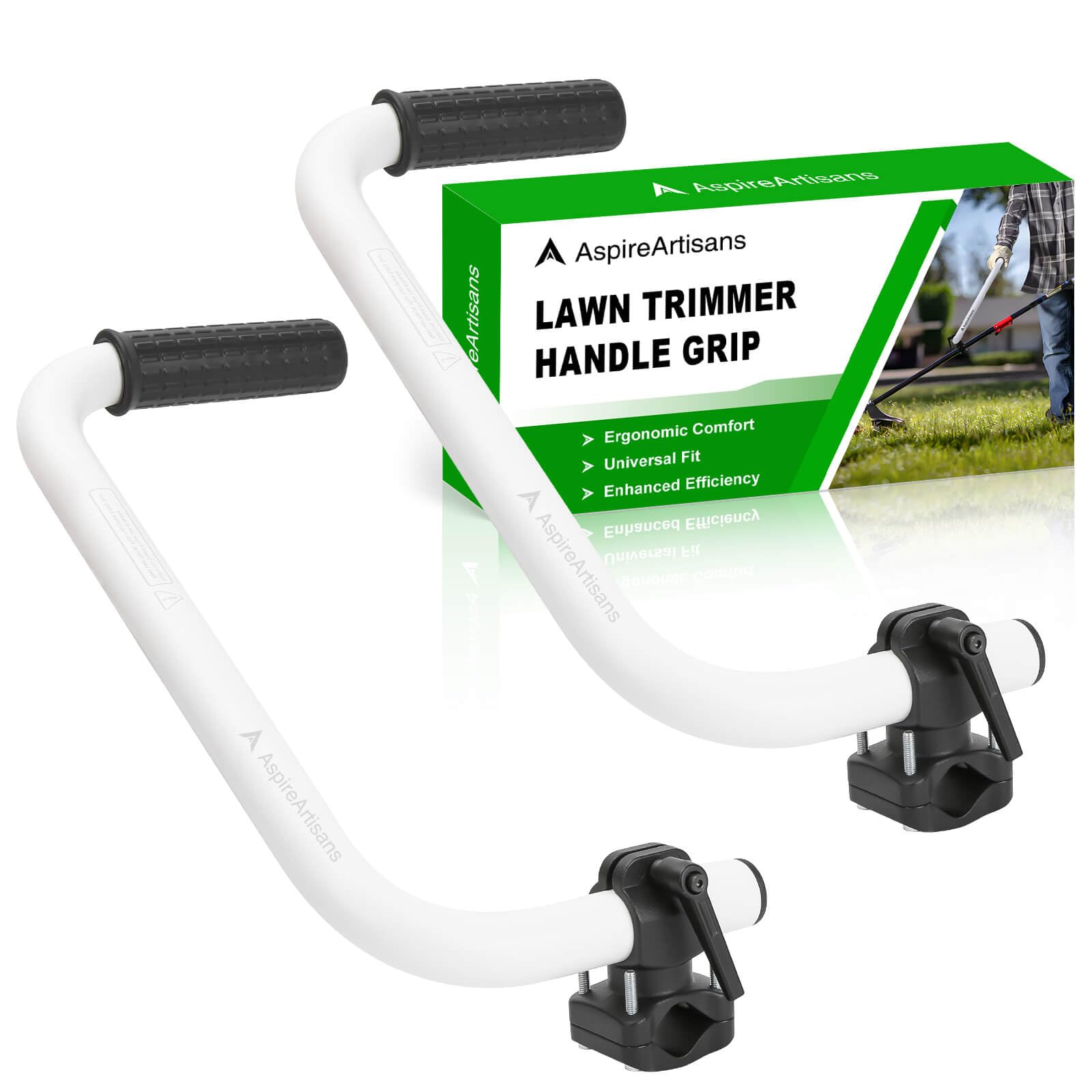 aspireartisans front packaging showing two handle extensions and benefits of comfort