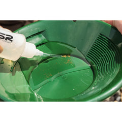 ASR Outdoor 8-inch dual riffle pan close-up provides fine-grain concentration benefit