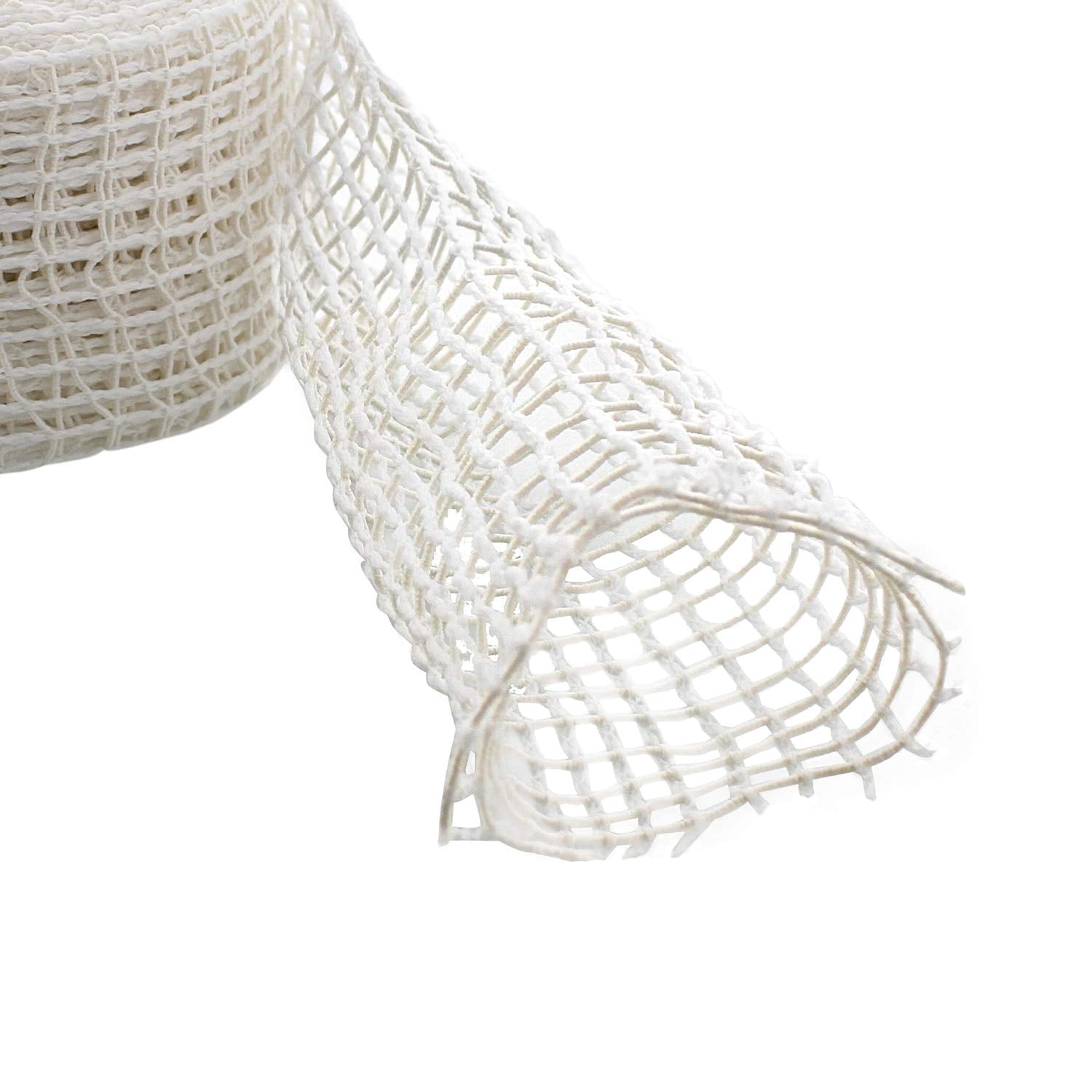 Asrnten netting beside a hand for scale to show working diameter and sizing clarity