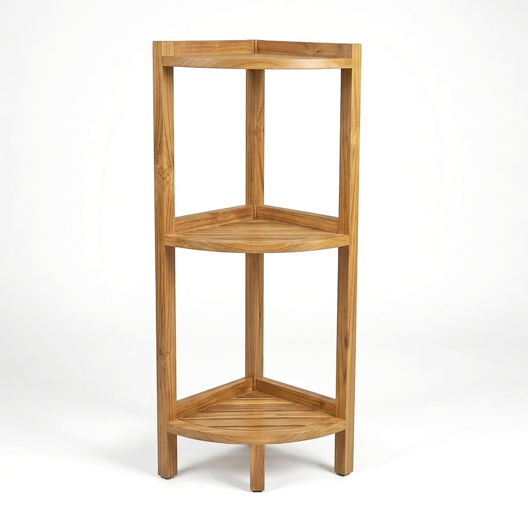 Asta Furniture shelf pictured under shower showing water-resistant usefulness