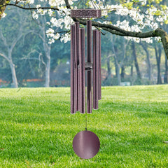 ASTARIN front view bronze 48-inch chime showing elegant outdoor presence and calming tones